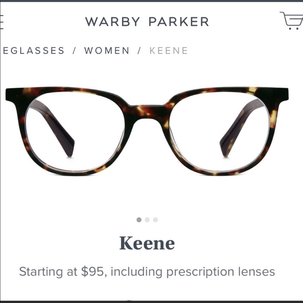 NWT Warby Parker Non Prescription Keene Frames